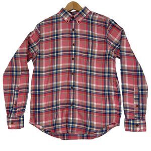 Abercrombie & Fitch Muscle Fit Button Down Shirt Mens L Plaid Preppy Academia